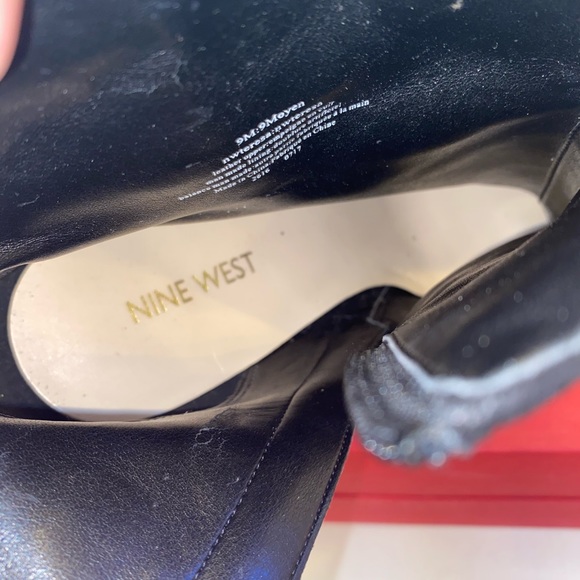 Black Suede Nine West Booties - Picture 3 of 4